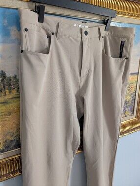 4 Fourlaps Light Beige Performance Trousers 36 X 32